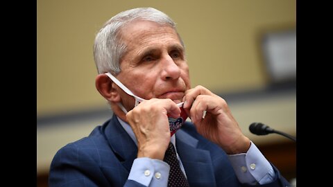 Dr. Fauci removes Mask " at hearing " thought Cameras are off