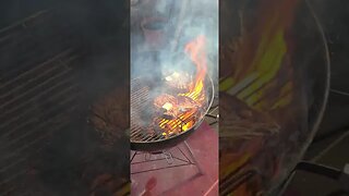 Grilling Steaks and frying potatoes 🥔