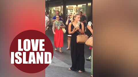 Footage of Love Island star dancing outside Harrods