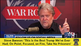 Steve Bannon: 'This Is the Best Trump We've Ever Had; On Point, Focused, on Fire, Take No Prisoners'