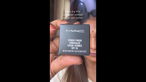 Trying MAC STUDIO FINISH CONCEALER without colour correction NC42 swatch & demo #maccosmetics