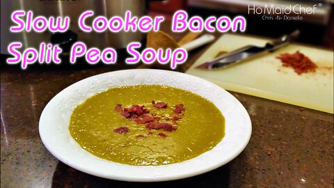 Slow Cooker Bacon Split Pea Soup | Dining In With Danielle