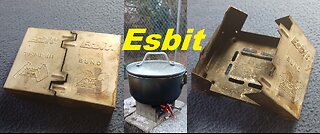 SHOW AND TELL 118: Esbit Pocket Stove, W.Germany. NSN 7310-12-121-1689, 1936 design, solid fuel.