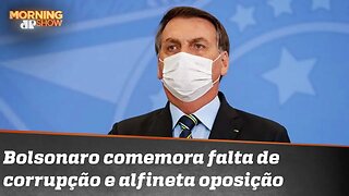 Bolsonaro comemora 18 meses “sem denúncia de corrupção” e diz que isso incomoda parte da imprensa