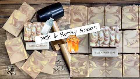 Making 🥛 MILK & HONEY 🍯 CP Soap w/ Goat Milk, Cream & Raw Honey | Ellen Ruth Soap