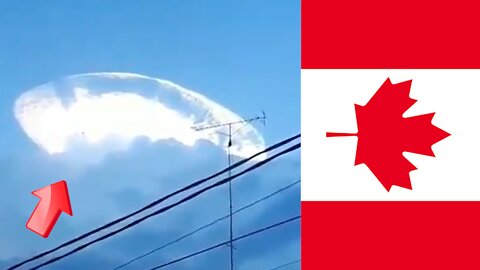 Large UFO mimicking clouds over Canada on February 1 2022 [Space]