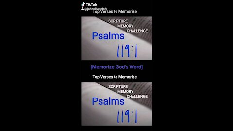 Top Verses To Memorize, Psalms 119:1