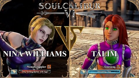 SoulCalibur VI — NemaGrappler (Nina Williams) VS Amesang (Talim) | Xbox Series X Ranked