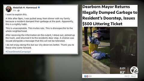 Dearborn mayor working to keep city parks clean after reports of littering, dumping