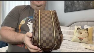 BOUGIE ON A BUDGET REVIEW! DHGATE - LV Large Toiletry Bag Damier Ebene print