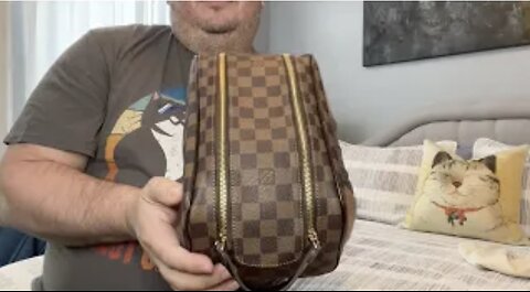 BOUGIE ON A BUDGET REVIEW! DHGATE - LV Large Toiletry Bag Damier Ebene print