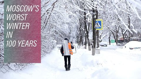 Moscow now has a White Square after record snow