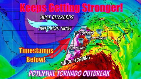 This Beast Keeps Getting Stronger! Long Track Nocturnal Tornadoes, Huge Blizzards & More..