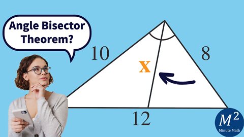How to Use the Angle Bisector Theorem and Stewarts' Theorem with an Example | Minute Math #geometry