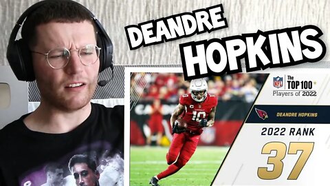 Rugby Player Reacts to DEANDRE HOPKINS (Arizona Cardinals, WR) #37 NFL Top 100 Players in 2022