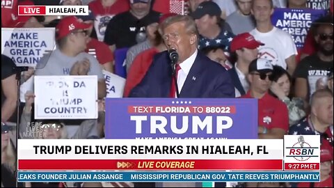 Trump Delivers Remarks in Hialeah Florida (11/8/2023)