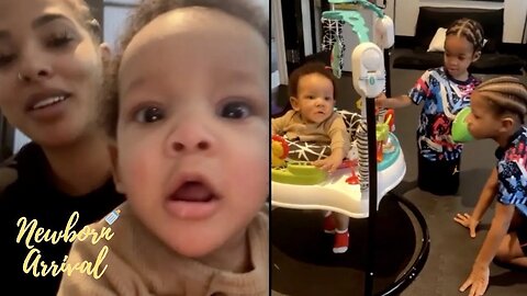 Bradley Beal & Kamiah Adams Son Braxton Demonstrates The Baby Jumper To His Brothers! 🚶🏾‍♂️
