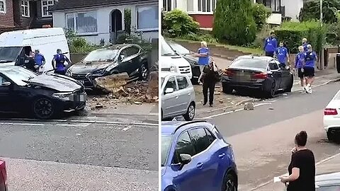 New Shocking Footage Shows Horror Crash after ‘BMW Carrying Ex-Premier League ace and EFL players’