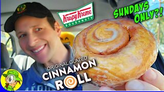 Krispy Kreme® ORIGINAL GLAZED® CINNAMON ROLL Review 🍩🌀 Sundays Only?! 🤔 Peep THIS Out! 🕵️‍♂️