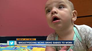 Breastfeeding moms bring babies to work