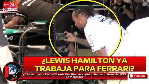 ¿Espiando para Ferrari? Lewis Hamilton es captado tomando fotos del W15 de Mercedes