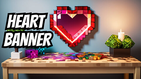 How To Make A Mirror Heart Banner In Minecraft