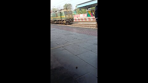 Indian Local train to arrived platform