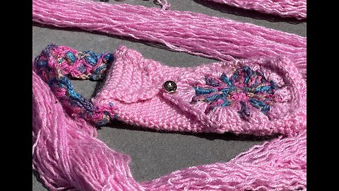 Crochet mobile cover handle #crochet #craft #art