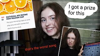 i made the worst song \\ National Day Of No Rhyme - Maya Clars