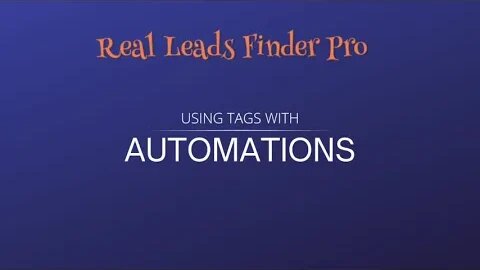 Real Leads Finder Pro Tutorial - Using Tags