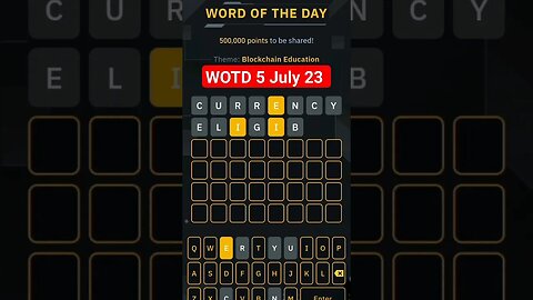 8 letter WOTD answer binance today | word of the day binance #binancewodl