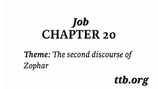 Job Chapter 20 (Bible Study)