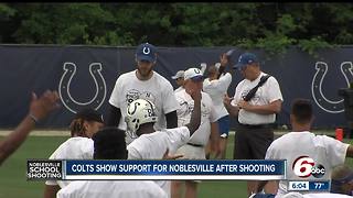 Colts players wear #NOBStrong T-shirts honoring shooting victims