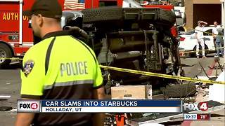 Car crashes into Starbucks