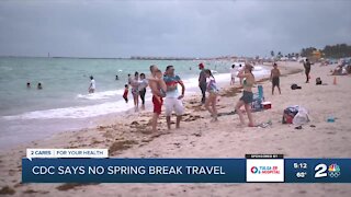 CDC says no spring break travel