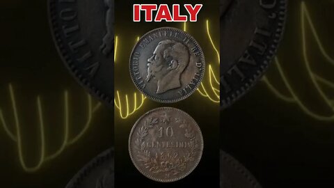 Italy 10 centesimi 1862.#shorts #coinnotesz