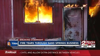 Fire tears through Sand Springs business