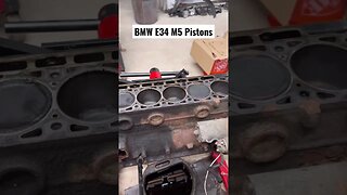 BMW E34 M5 Pistons #bmw #bmwe34 #cars #bmwm5 #restoration #diy #automotive #engine #mechanic #tools