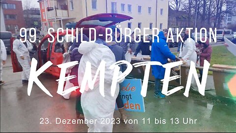 Schild-Bürger Aktion in Kempten am 23.12.2023