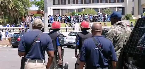 SOUTH AFRICA - Durban - UNISA Student protest (Videos) (mE4)