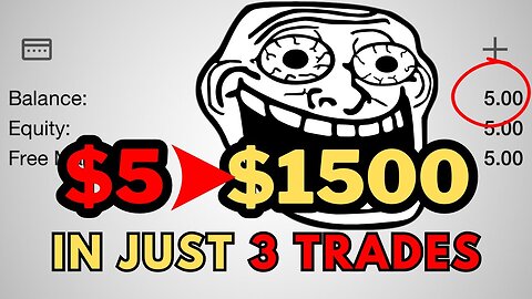 $5 to $1500 Scalping Gold in 3 Minutes | Easiest Account Flipping Strategy in Forex DayTrading