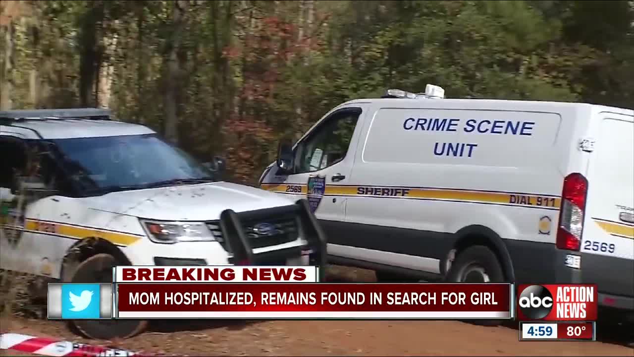 Human remains have been found in the search for Taylor Williams