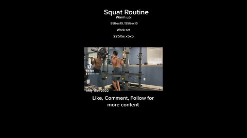 Squat routine 225lbs 5x5