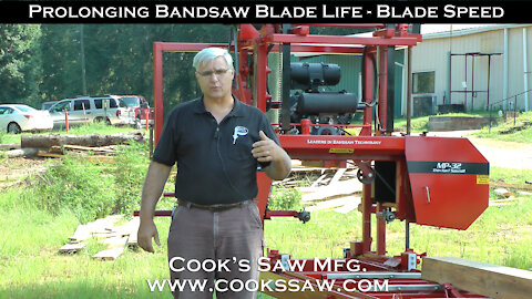 Prolonging sawmill bandsaw blade life - Blade Speed