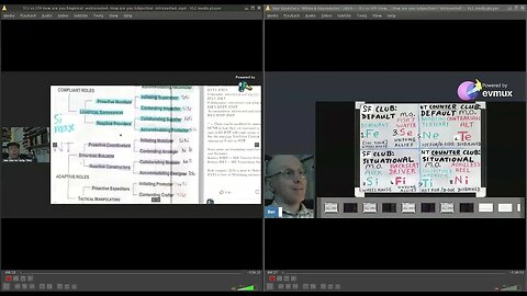 StreamYard & evmux side by side