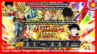 Super Saiyan Gogeta Legendary Carnival Summons | Dragon Ball Z: Dokkan Battle