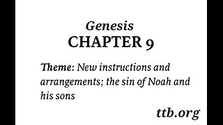 Genesis Chapter 9 (Bible Study)
