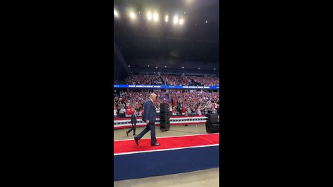 Trump’s walk out in Michigan today. The power of populism