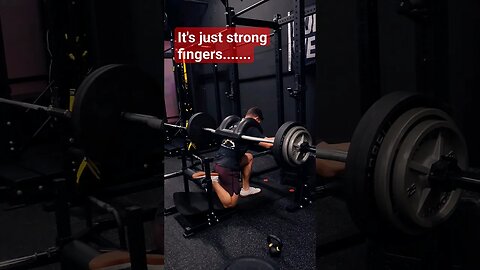 365lb Bulgarian Split Squats (1 finger Hatfield Variation) #shorts #strongman #strength #legday #gym
