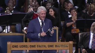 WATCH: President Bill Clinton speaks at Aretha Franklin's funeral